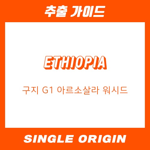 [싱글 오리진] 에티오피아 구지 G1 아르소살라 워시드